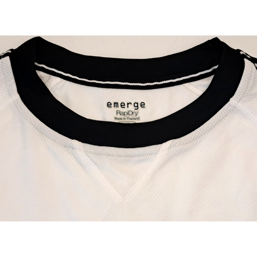 Emerge RapiDry Long Sleeve Shirt Men's XL White Athletic Stirpes on Sleeve‎ - Picture 3 of 9